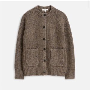 Alex Mill Chunky Rib Cardigan In Donegal